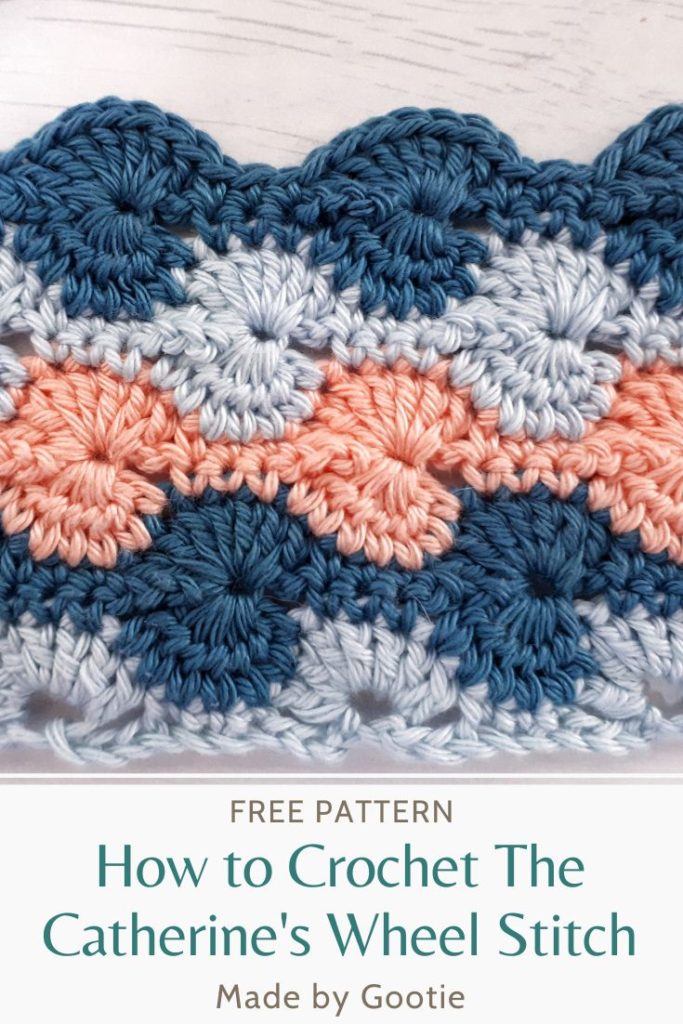 catherine's wheel crochet stitch free tutorial made by gootie