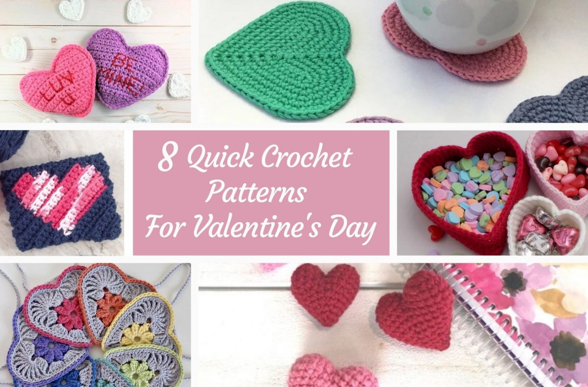 8 quick and fun crochet projects for valentine's day