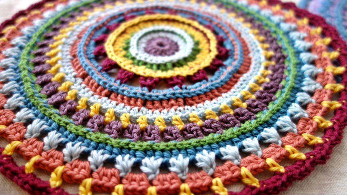 colorful crochet mandala pattern