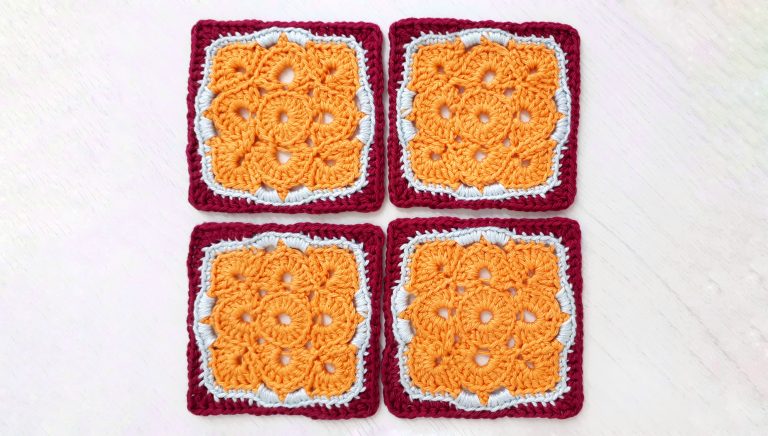 how to crochet a flower motif