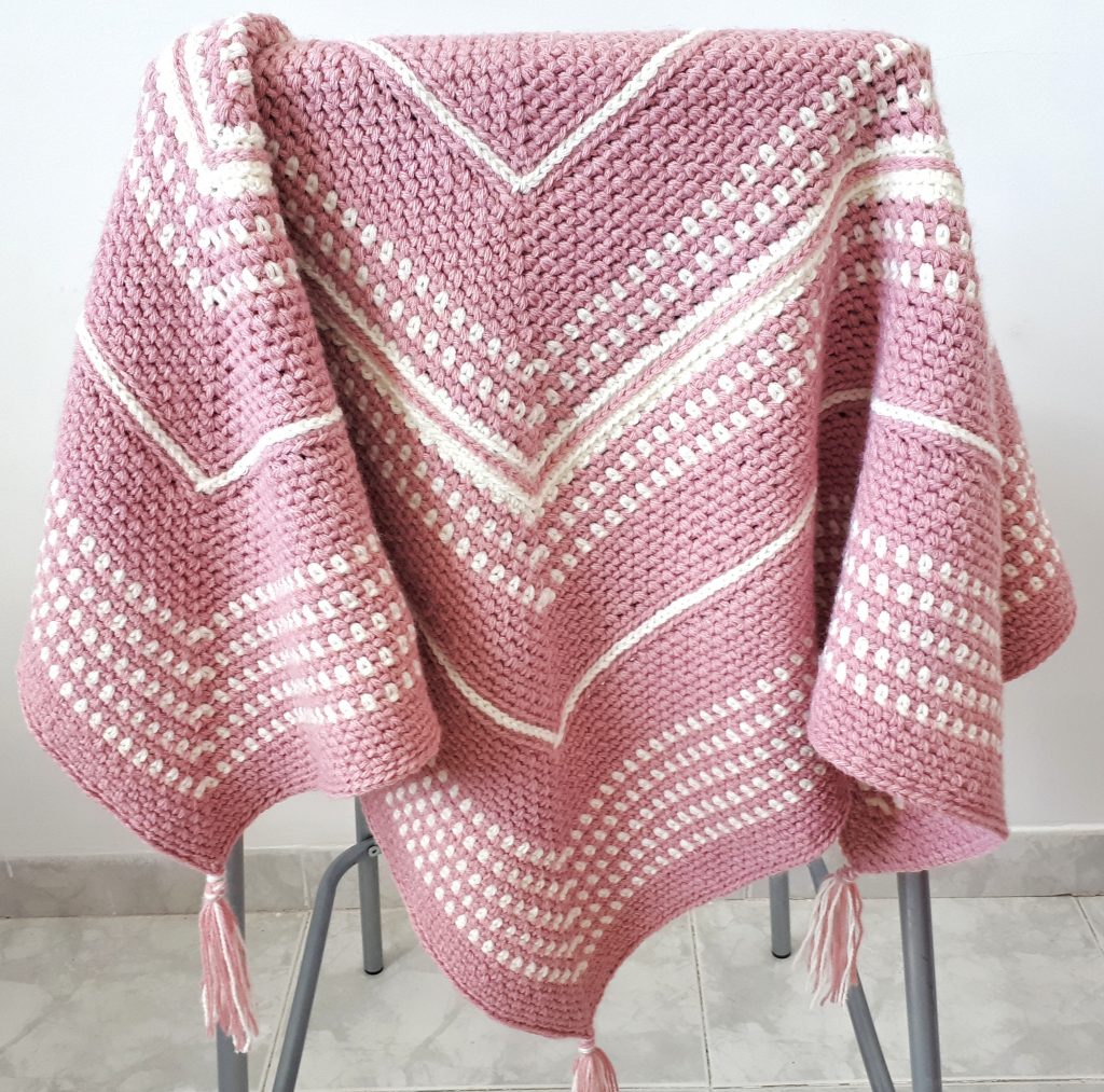 Samma's blanket moss stitch pattern