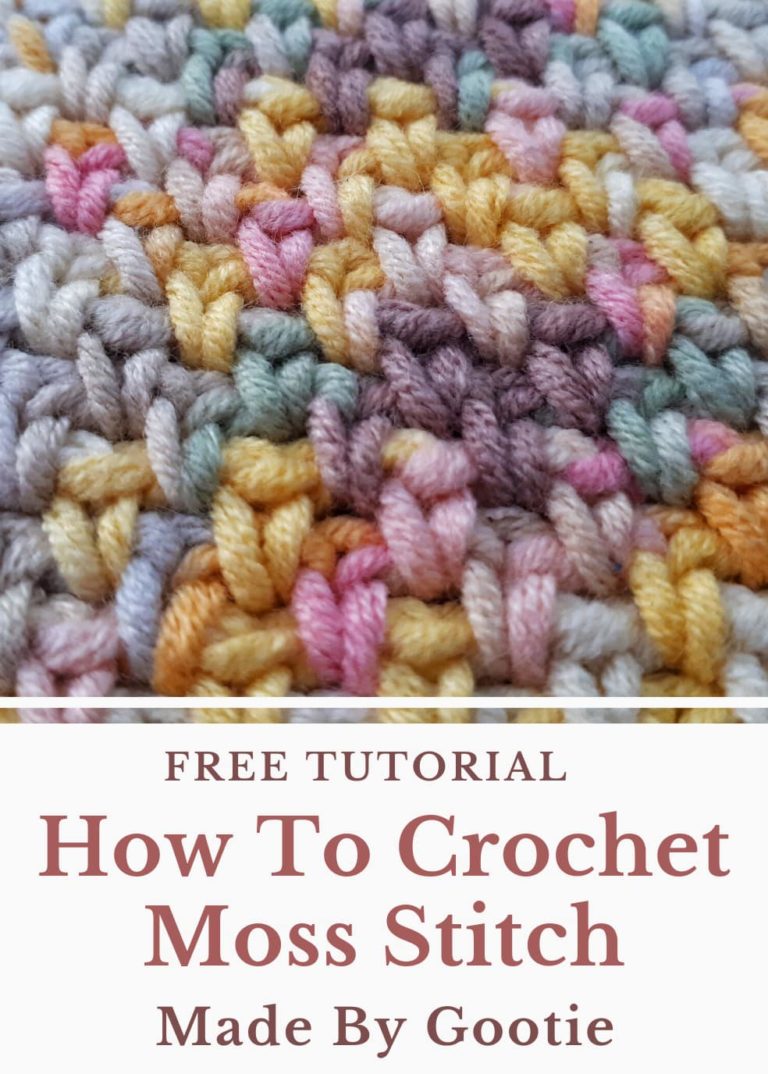 How to Crochet the Moss Stitch Free Tutorial - Made by Gootie