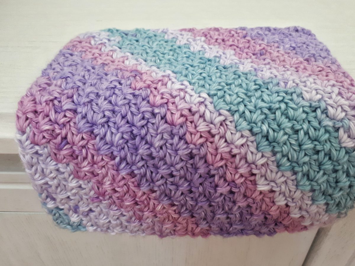 crochet wattle stitch washcloth free pattern