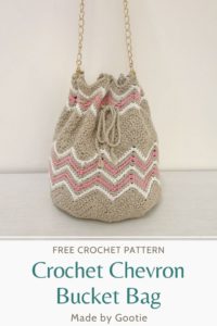 Chevron Bucket Bag Free Crochet Pattern - Made by Gootie