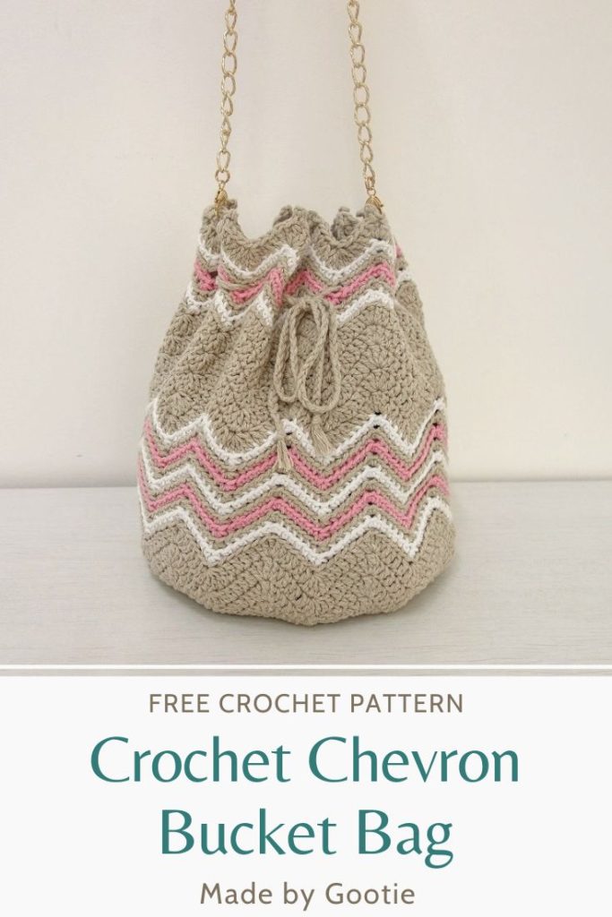this is a photo o bucket bag free free crochet pattern made by gootie