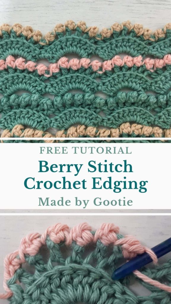 Berry stitch crochet edge