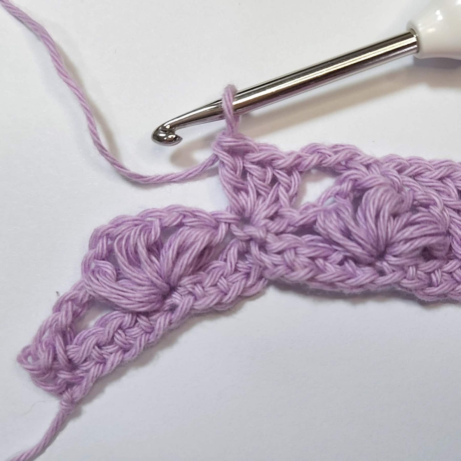 How to Crochet the Lace Flower Stitch - Free Photo Tutorial - Made by ...