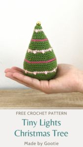 Tiny Lights Crochet Christmas Tree Pattern (Free) - Made by Gootie