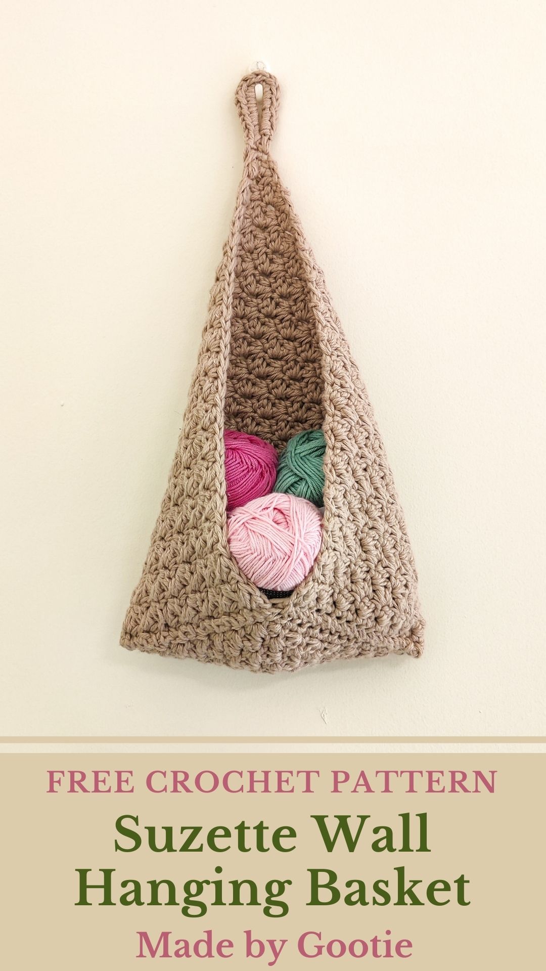 Easy Crochet Hanging Basket ; Made by Gootie