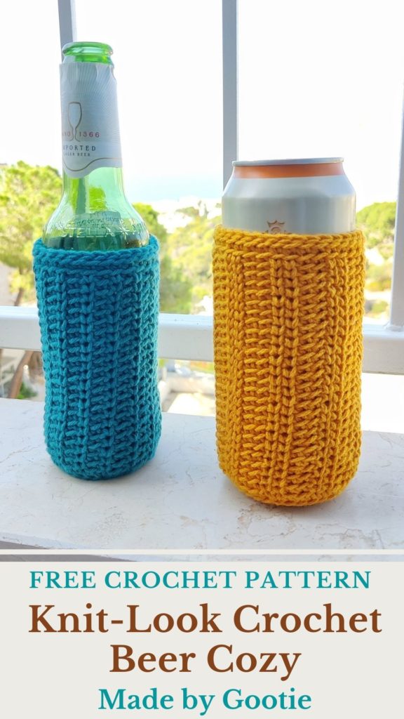 Crochet cozy for Beer bottles: Free pattern