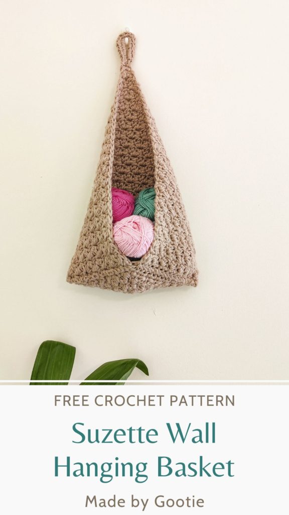 easy crochet hanging basket made by gootie