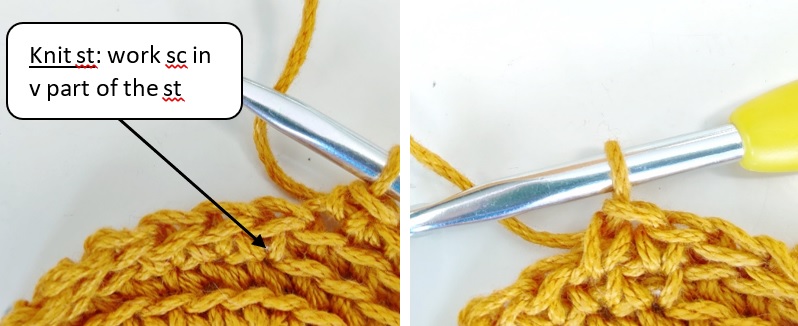 how to crochet the knit stitch