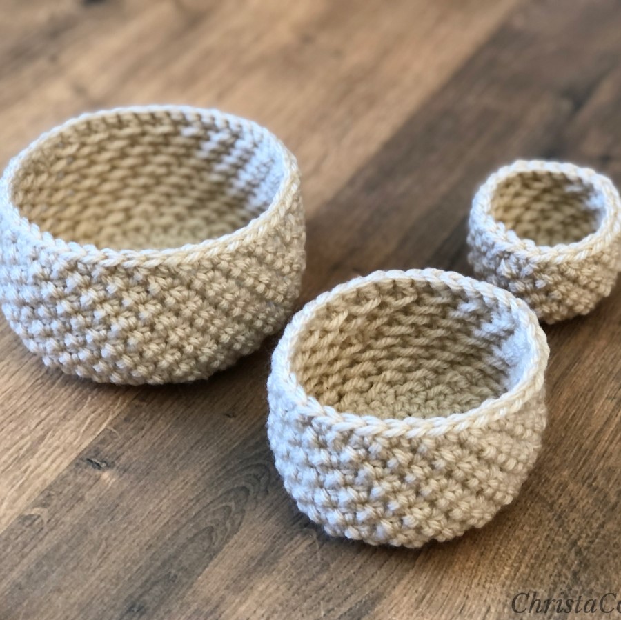 crochet nesting basket