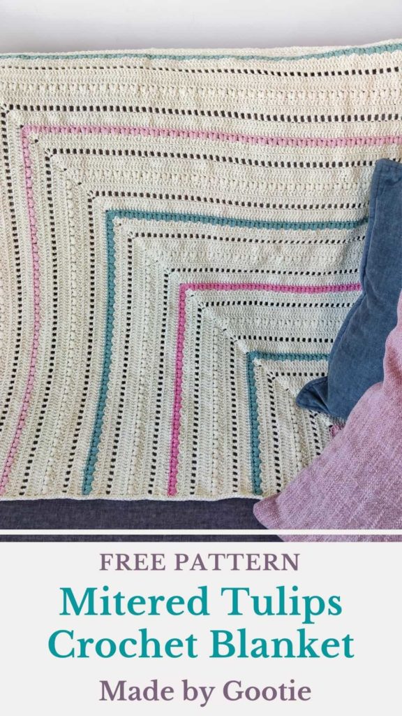 crochet diagonal blanket