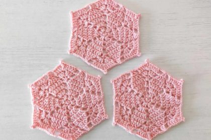 crochet hexagonal coasters