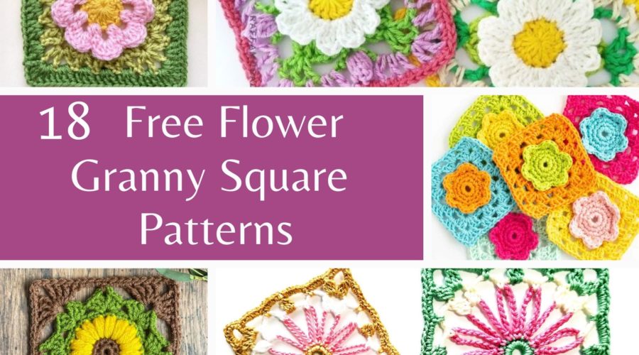 crochet flower granny square patterns