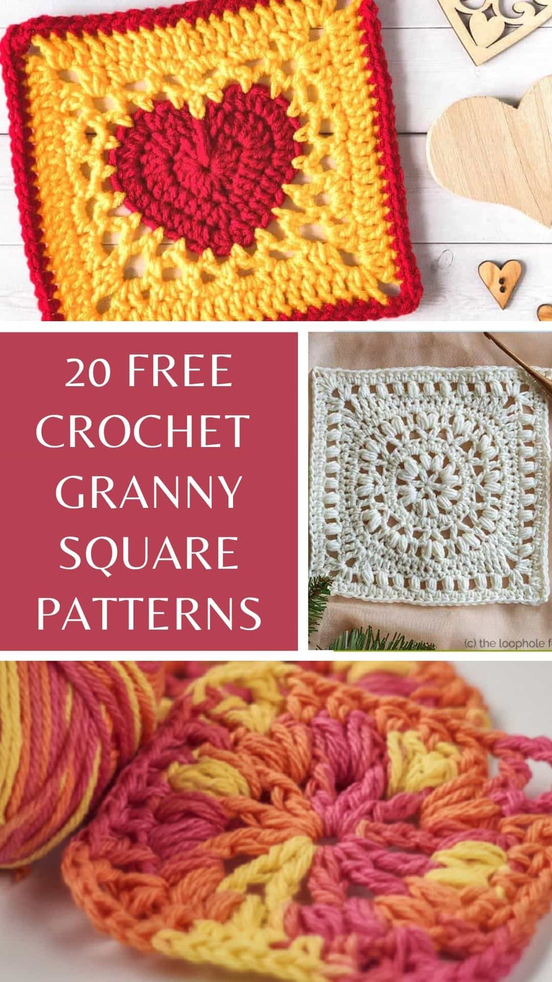 20 Free Crochet Granny Squares Patterns - Made by Gootie