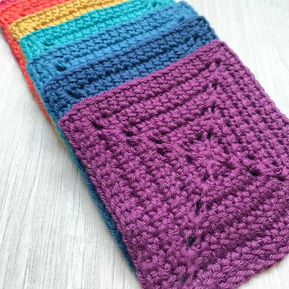 linked double crochet square