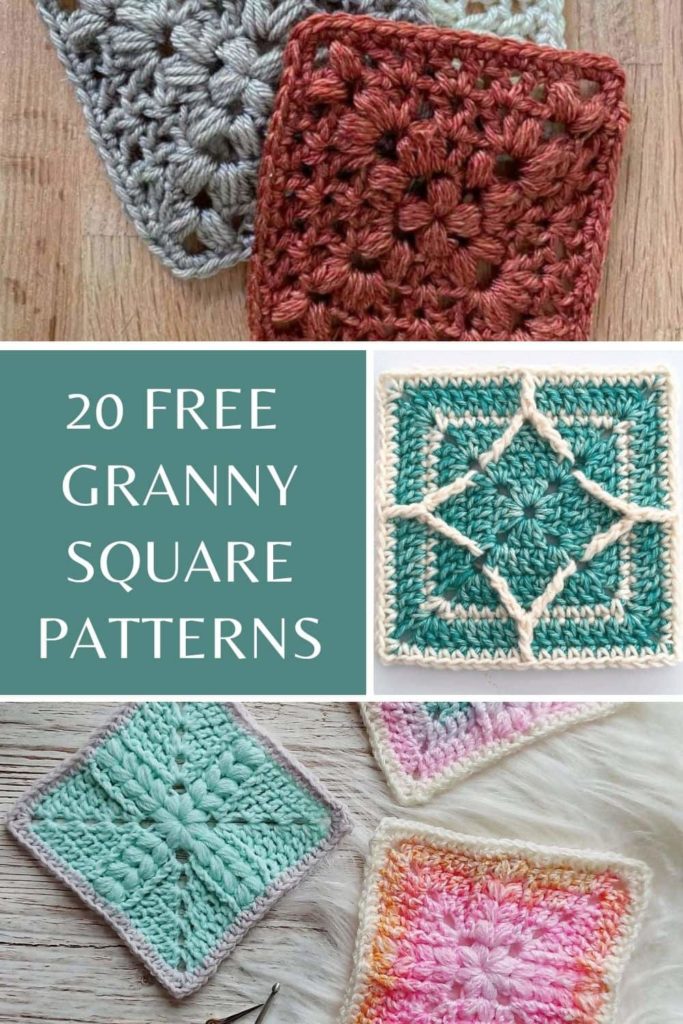 20 Free Crochet Granny Squares Patterns Made by Gootie