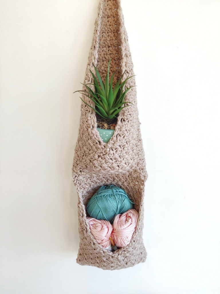 crochet double hanging basket pattern