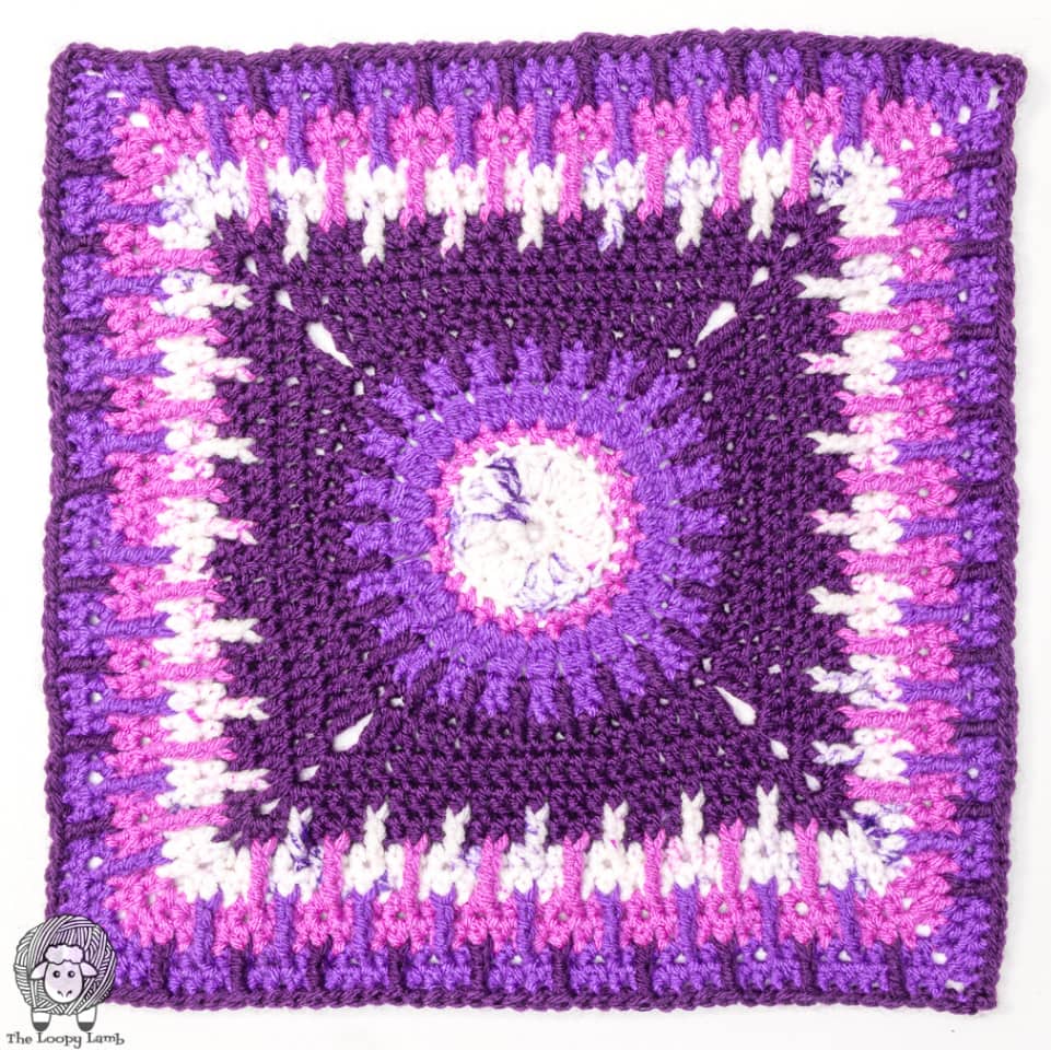 LFree-Crochet-Blanket-Square-Pattern