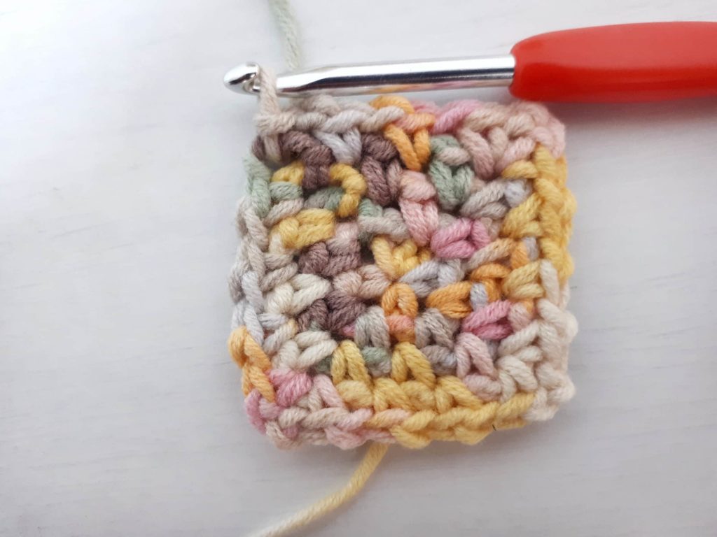 crochet moss stitch square