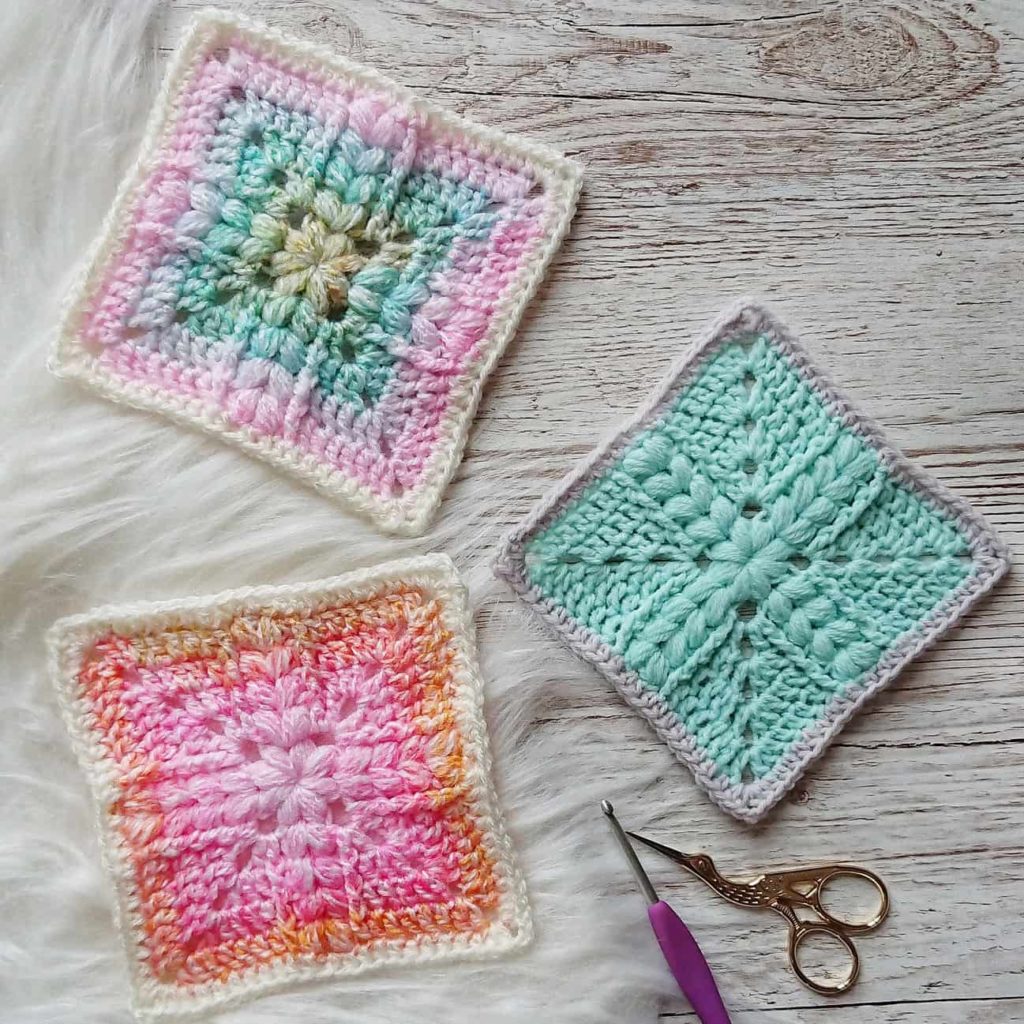 puffs and hugs granny square