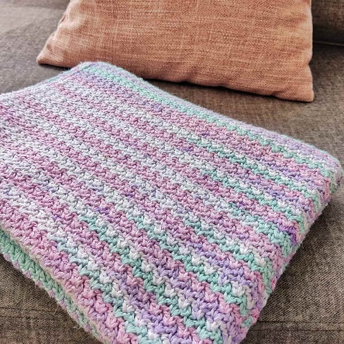 wattle stitch crochet blanket