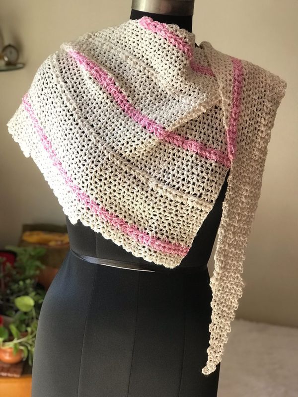 crochet asymmetrical wrap