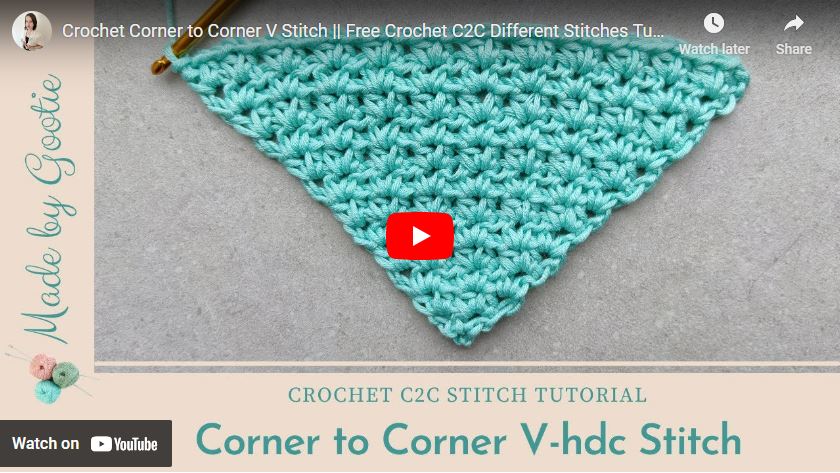 c2c v stitch made by gootie