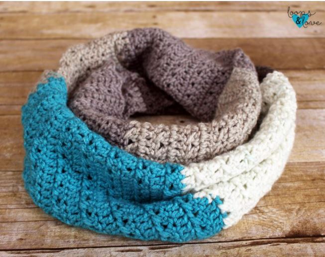 criss cross crochet scarf