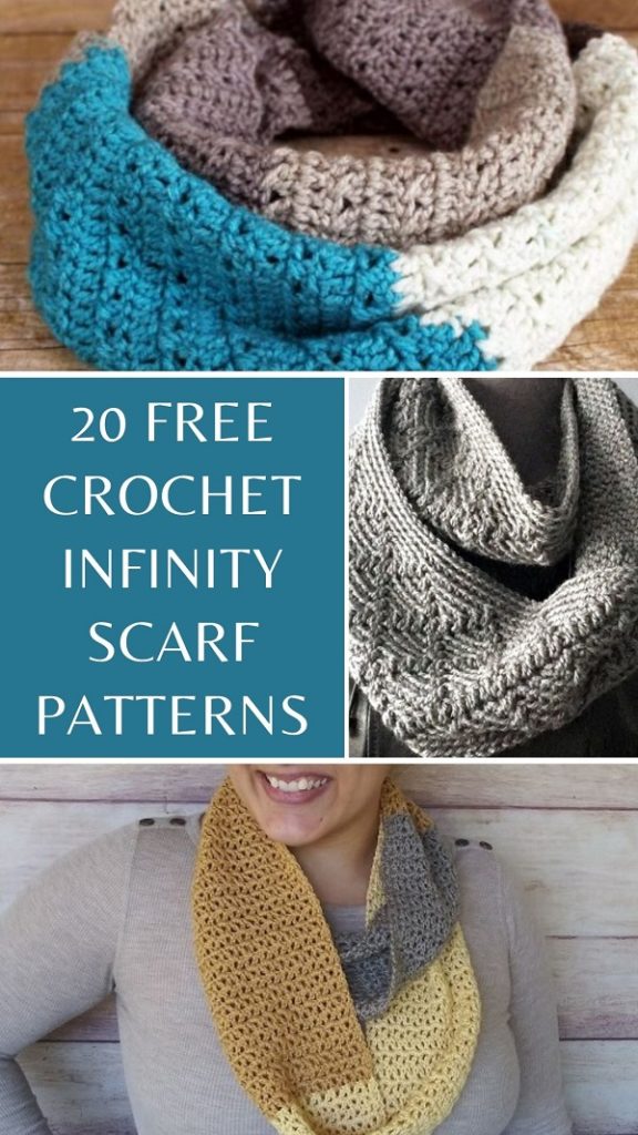 20 Beautiful and Free Crochet Infinity Scarf Patterns - Made by Gootie
