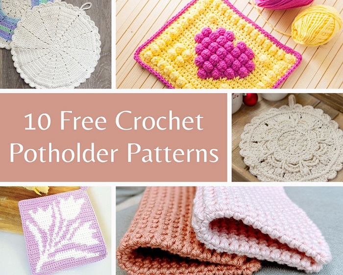 50 Free Crochet Potholder and Trivet Patterns • Oombawka Design Crochet