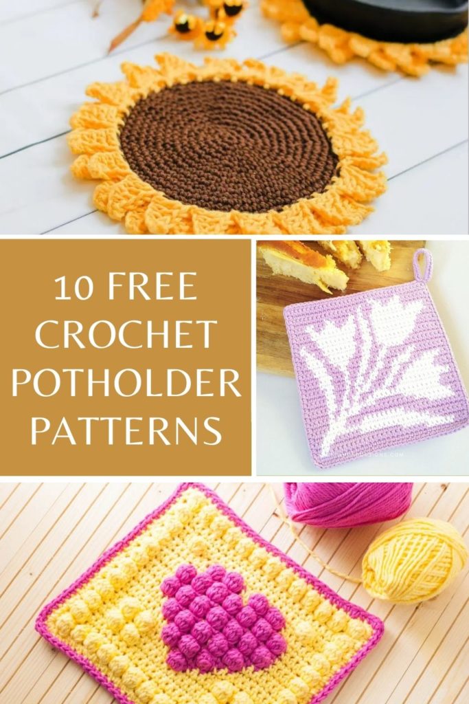 Lovely Circular Crochet Potholders - Free Patterns