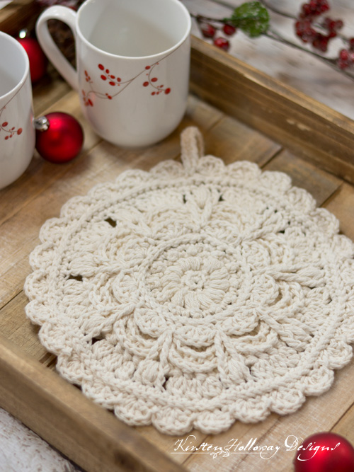 old fashioned crochet potholder