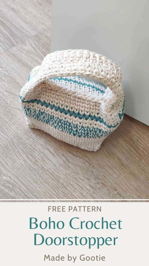 boho rectangle crochet door stop