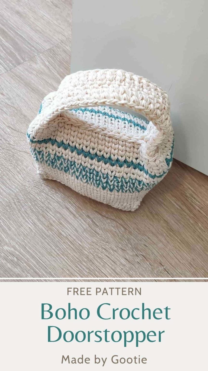 Crochet Doorstop Free Pattern Made by Gootie