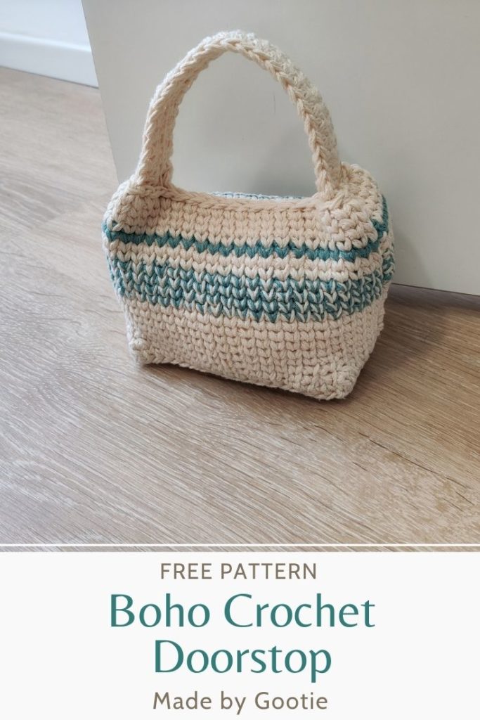 Crochet Doorstop Free Pattern Made by Gootie