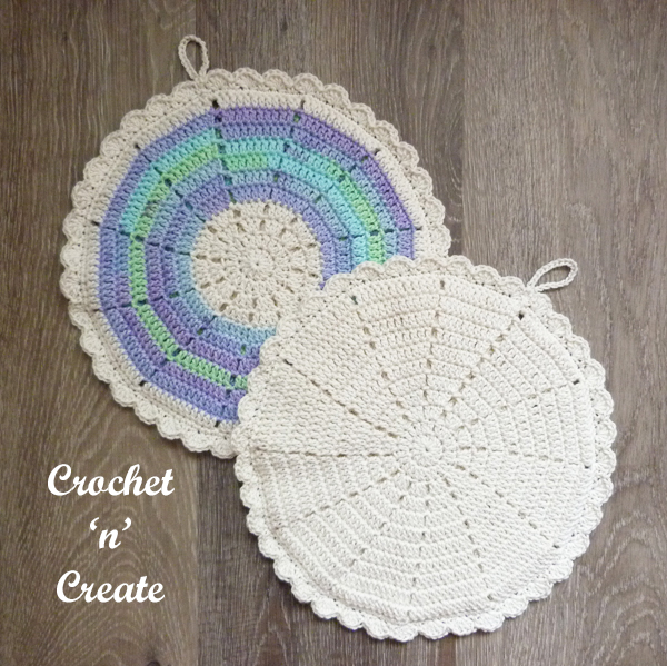 round crochet potholder