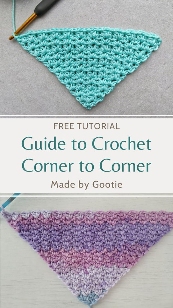 a guide to crochet c2c method made by gootie