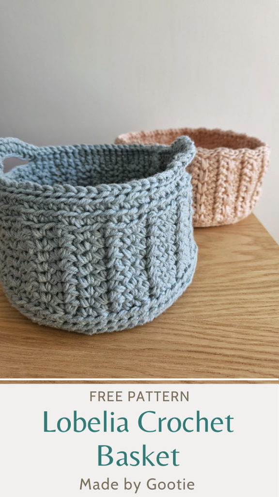 crochet storage basket set free crochet pattern made by gootie