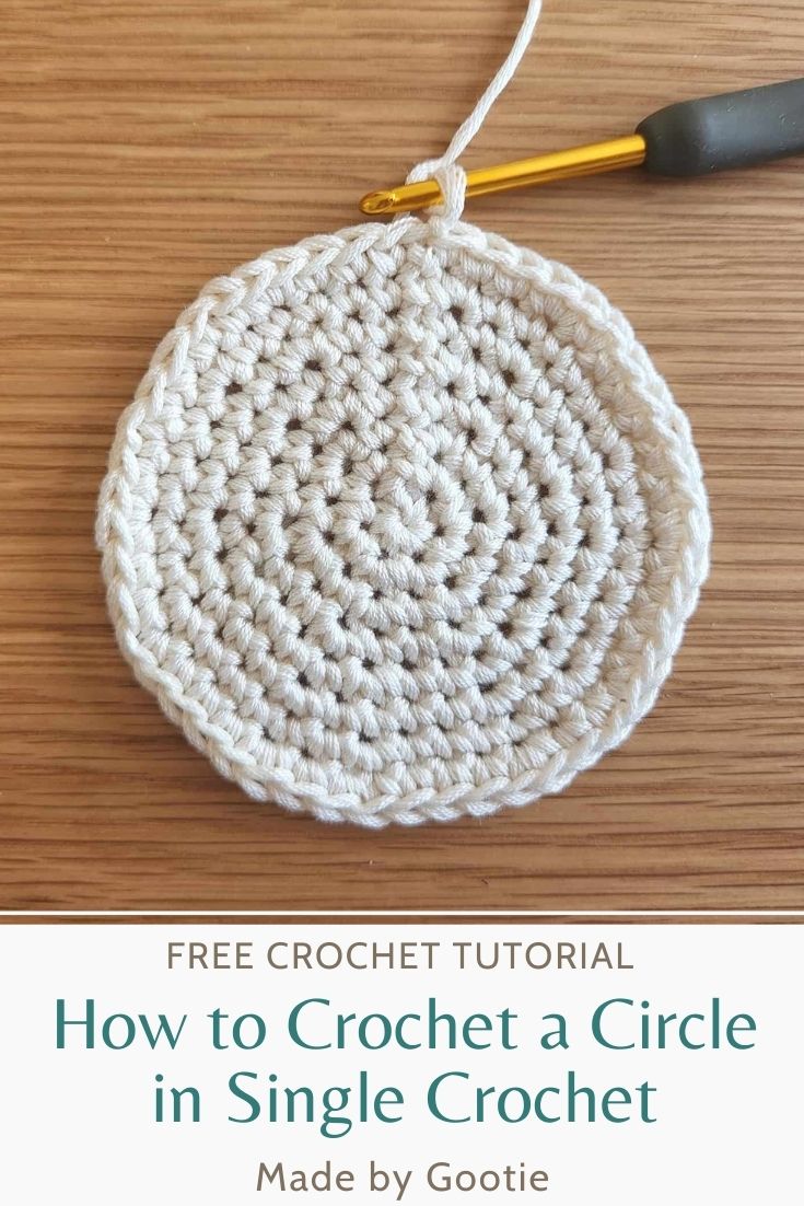 How to Crochet a Circle in Single Crochet Free Tutorial Made by Gootie