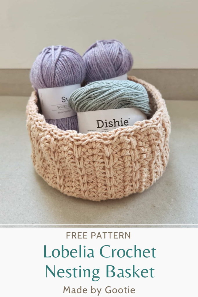 modern crochet basket free pattern made by gootie