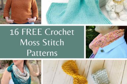 16 free moss stitch crochet patterns