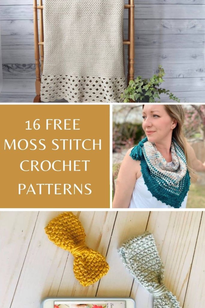 16 free moss stitch crochet patterns