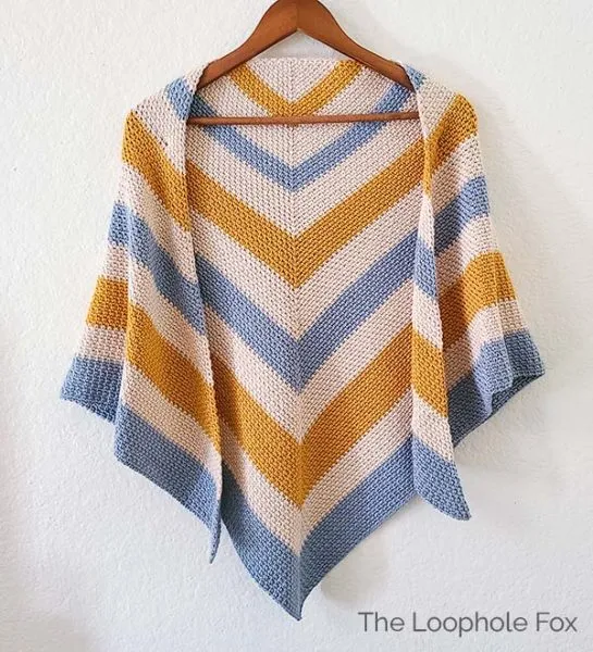 Moss-Stitch-Crochet-Shawl free pattern