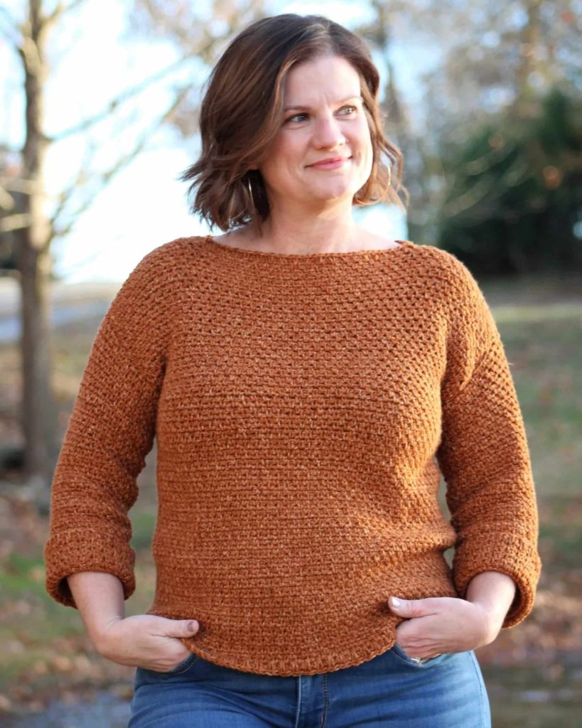 The-Copper-Penny-Pullover-–-Moss-Stitch-Crochet-Sweater-Copy-min