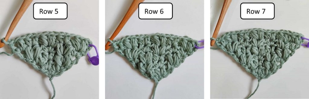 crochet c2c v puff stitch made by gootie
