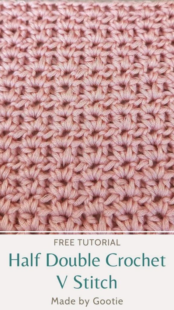 how to crochet the hdc v stitch free pattern made by gootie