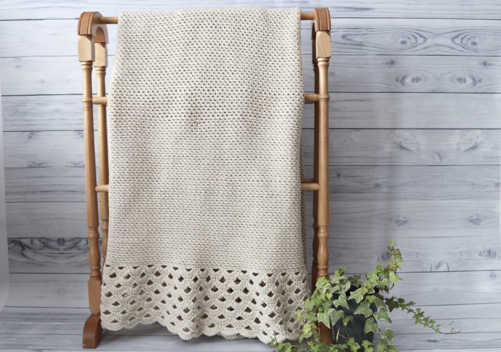 moss stitch crochet blanket free pattern